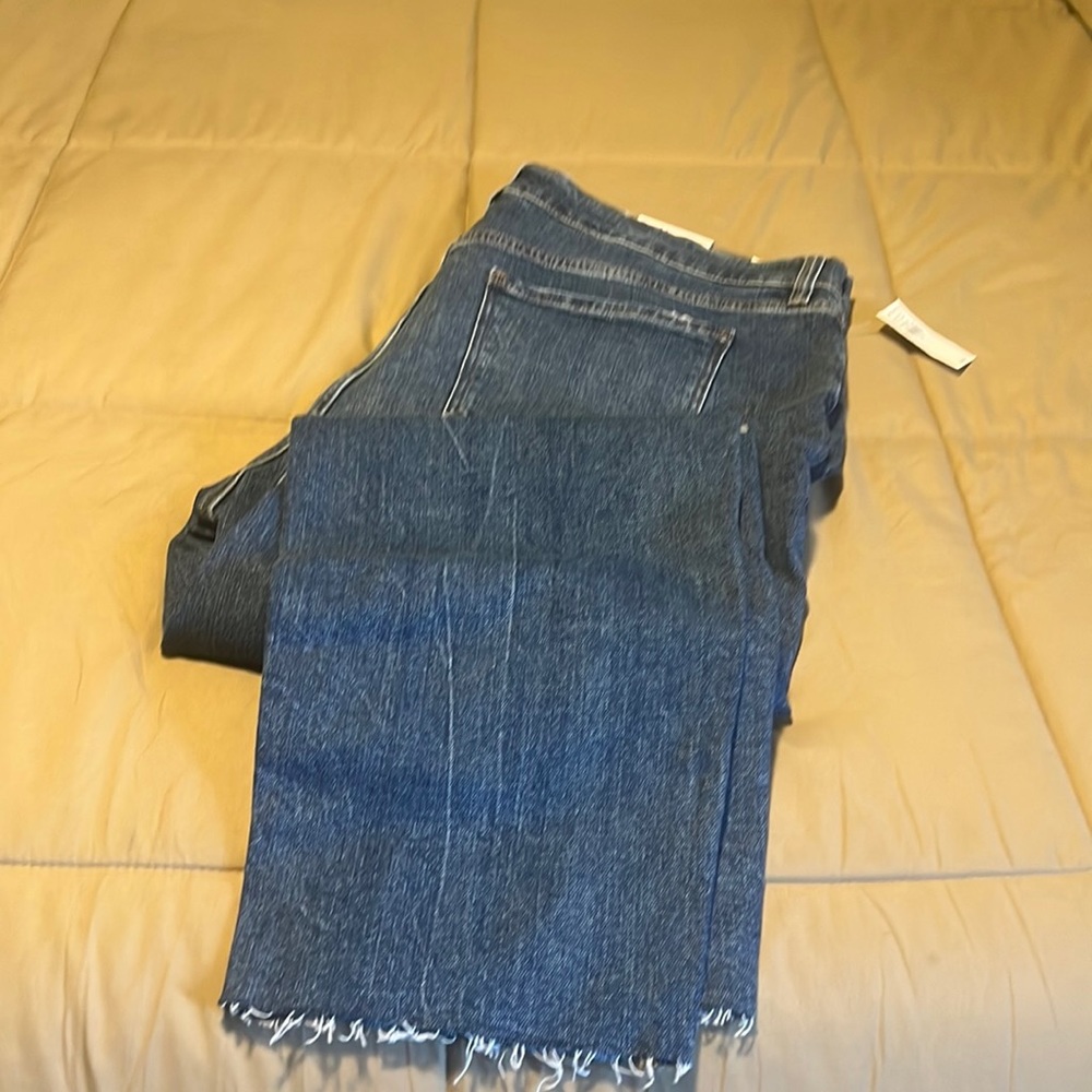 Boyfriend Jean Fringe Ankle